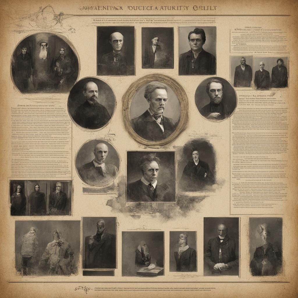 Sinister Occult Organizations in Anime Art Style