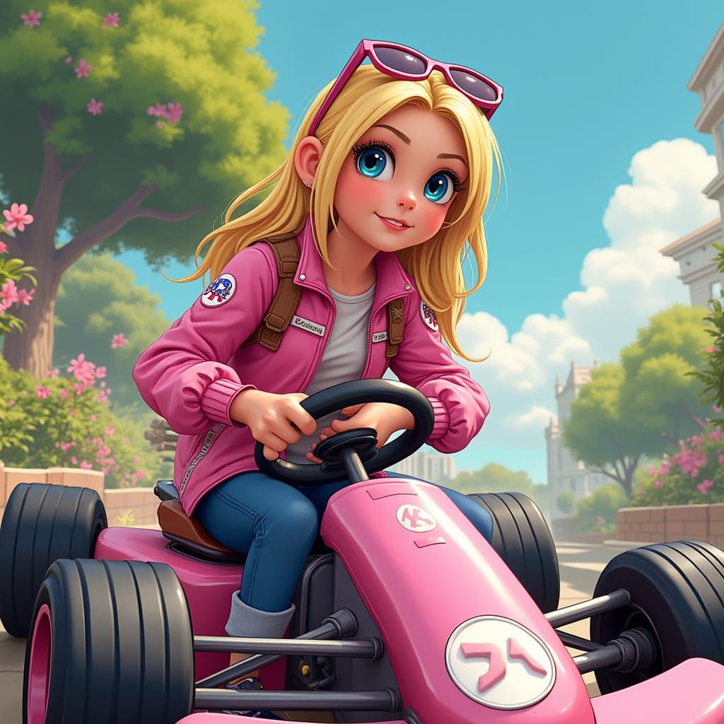 Retro-Futuristic Princess Racing Queen