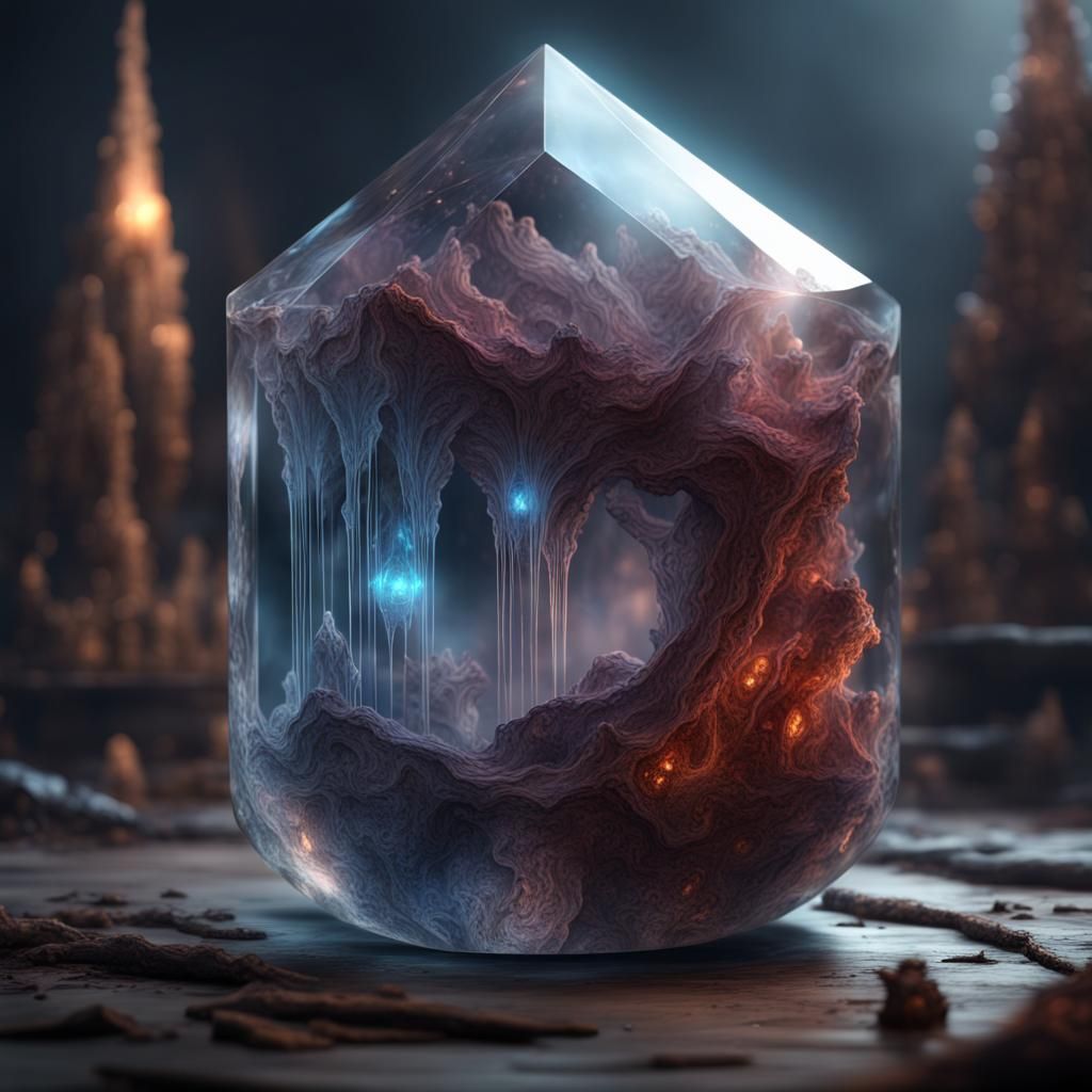 Creepy Crystal: Detailed Matte Painting in Deep Color