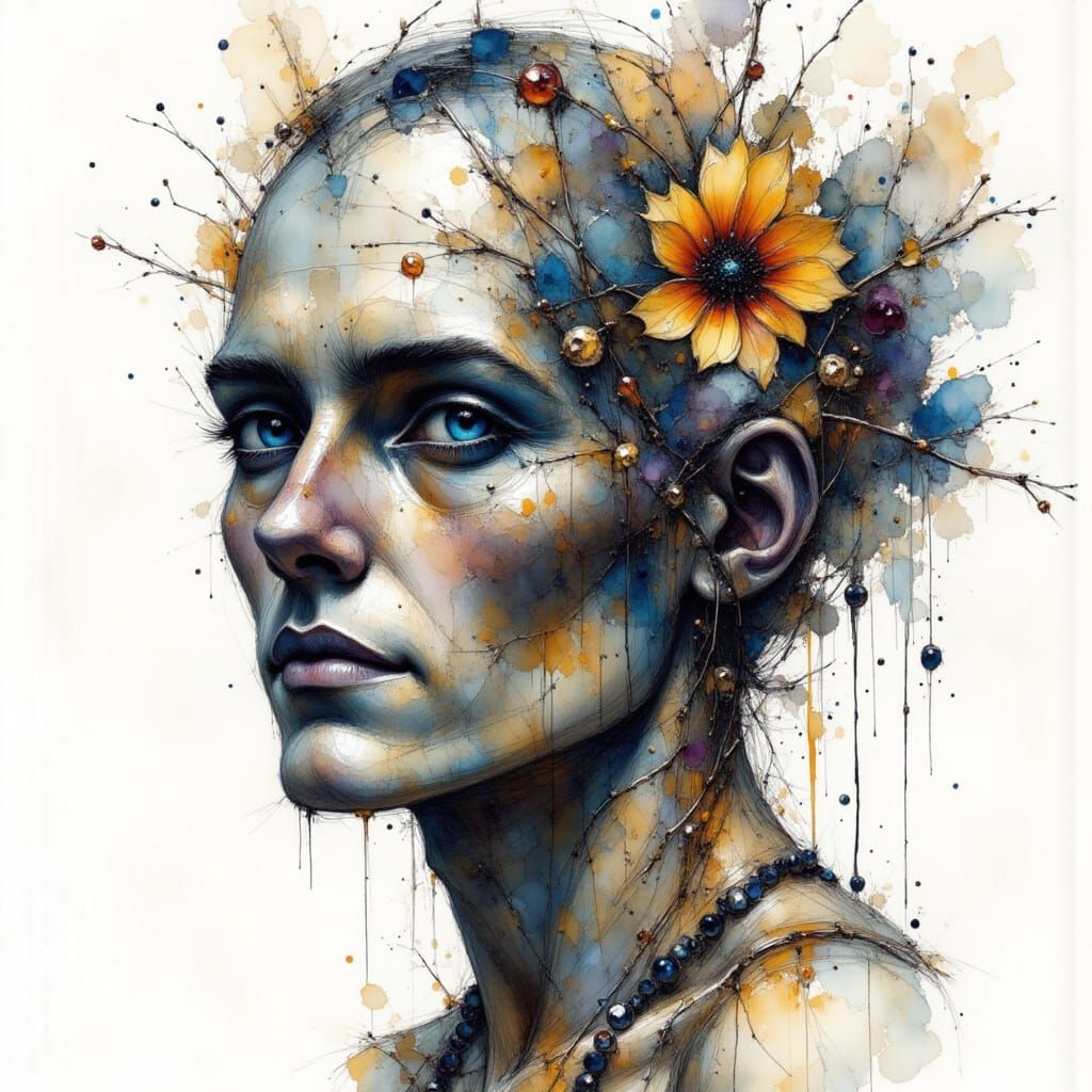 Earthy Owl with Washed Texture and Sharp Edges