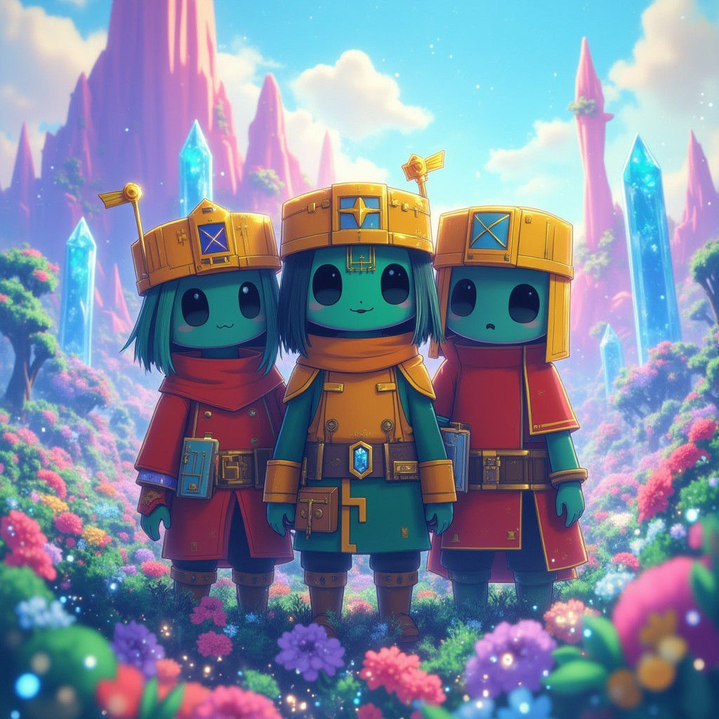 Armor-Clad Amigos Unite in Fantastical Realm