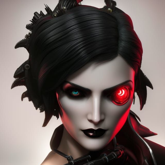 Gothic Vamp in Dieselpunk Style Portrait