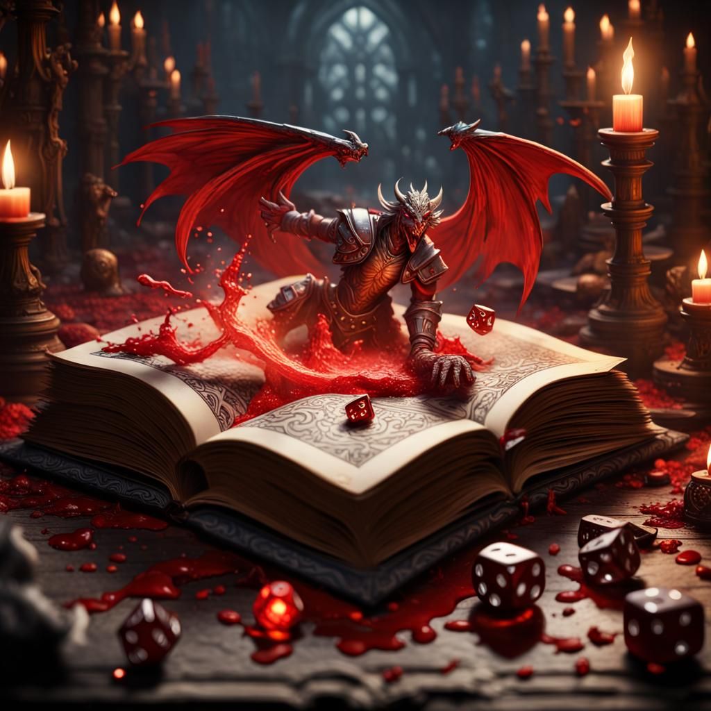 Epic Miniature D&D Battle in Dark Fantasy Style