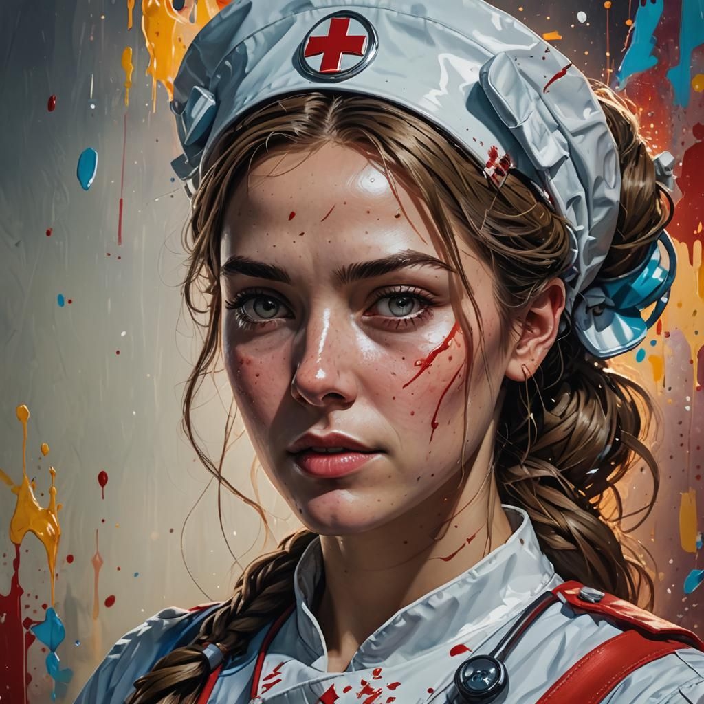 Hyperrealistic Portrait of Nurse to Juliet