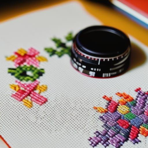Detailed Cross Stitch Pattern, Professional Photography