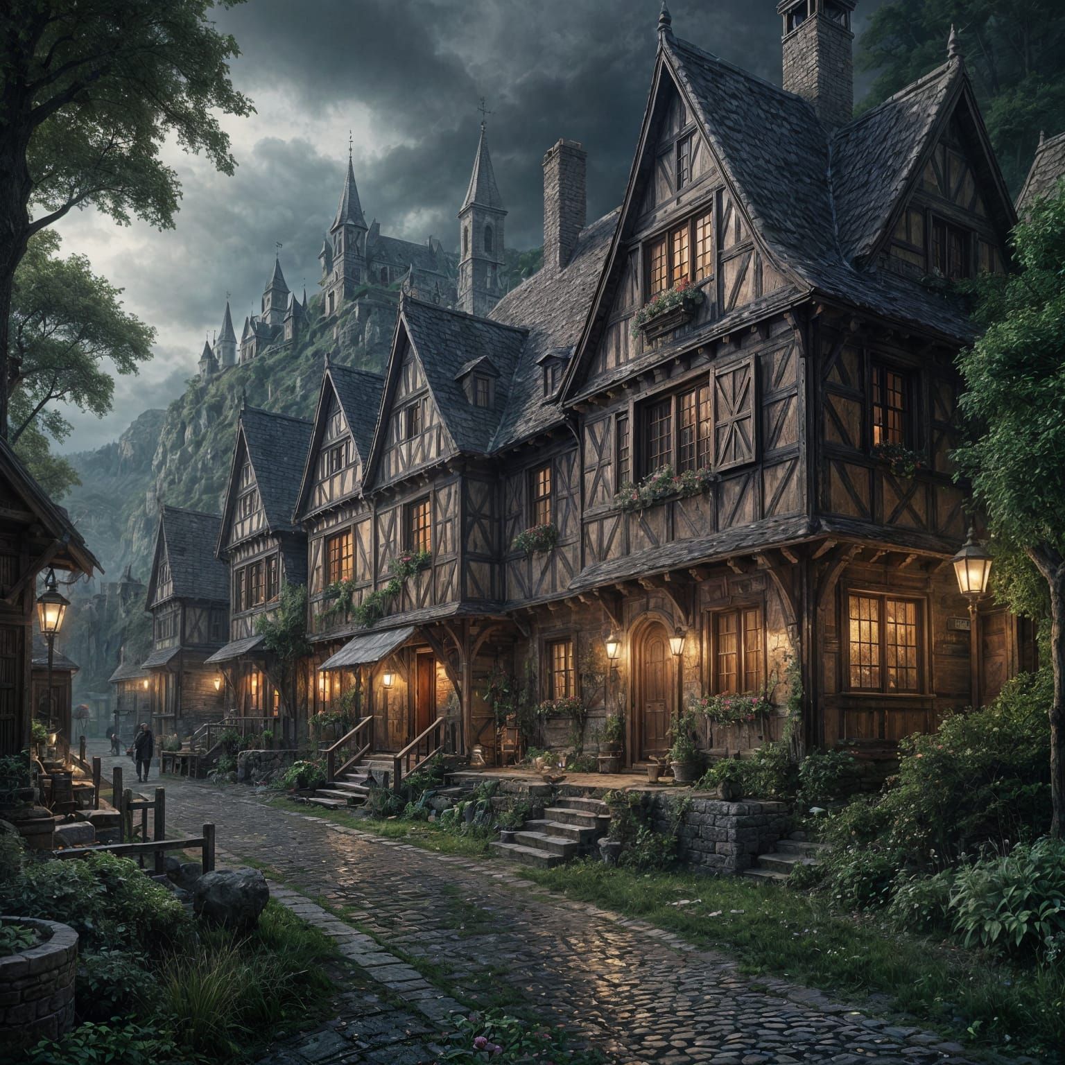 Medieval Lord in His Ancient Village Home