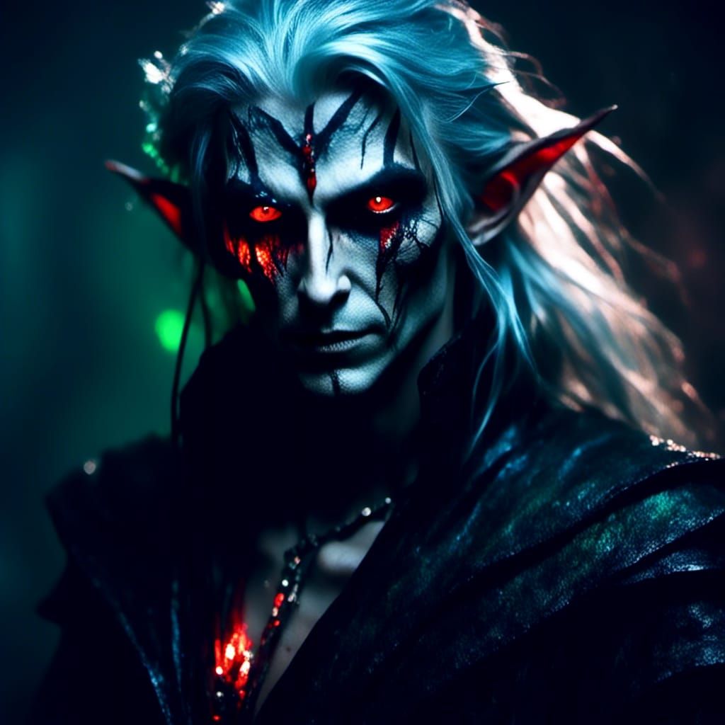 Evil Dark Elf Sorcerer