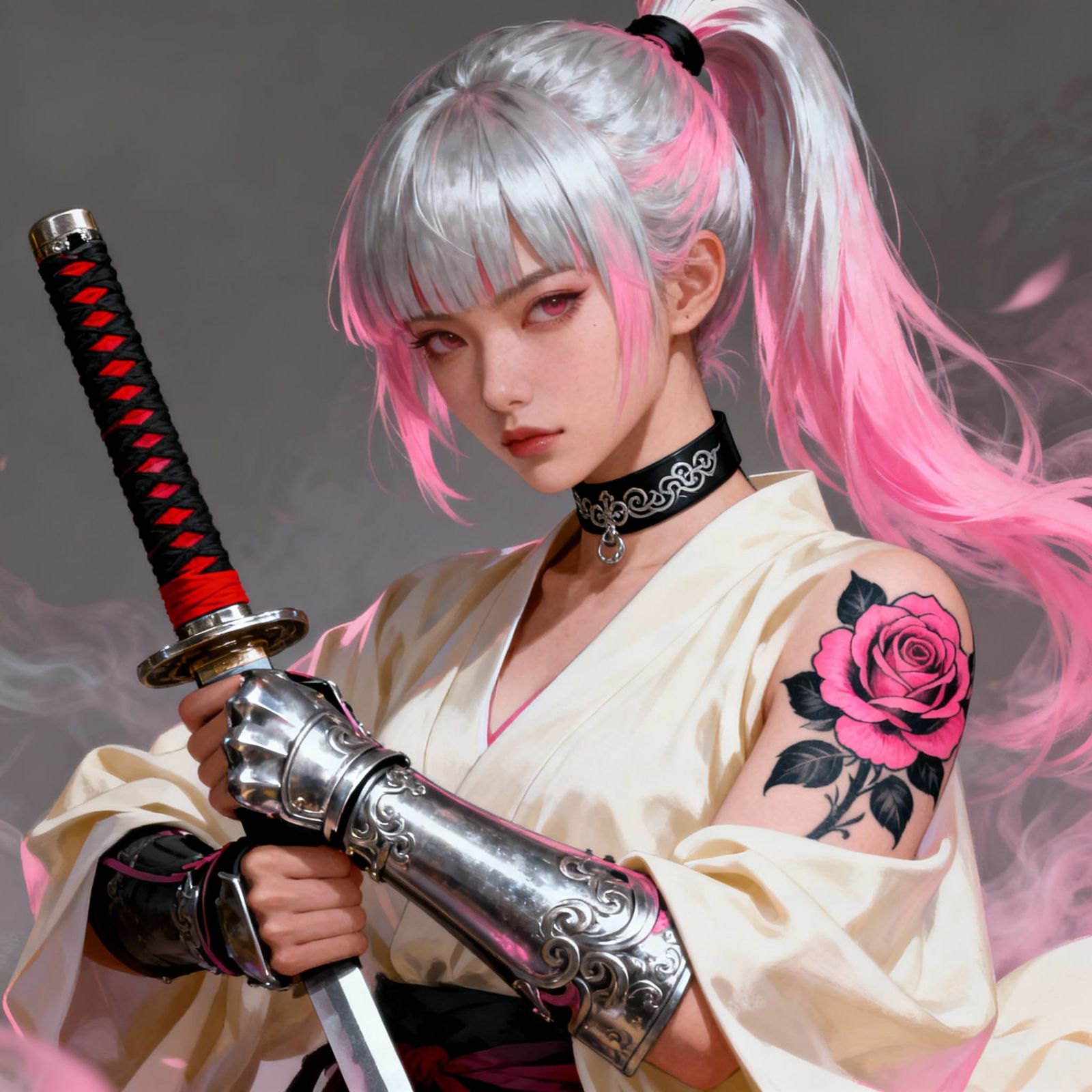 Warrior Woman Portrait: East Asian Fantasy Fusion
