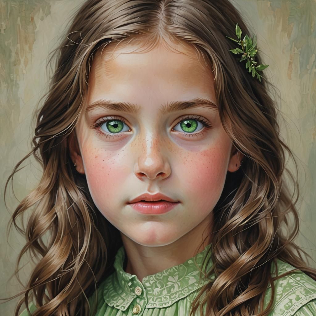 Striking Woman with Green Eyes and Amazonian Physique