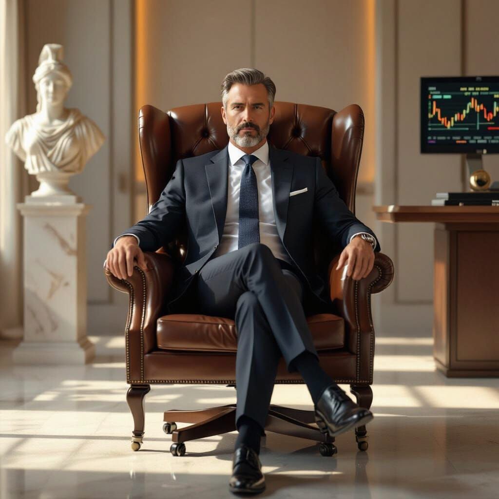 Athena CEO in Sun-Drenched Office