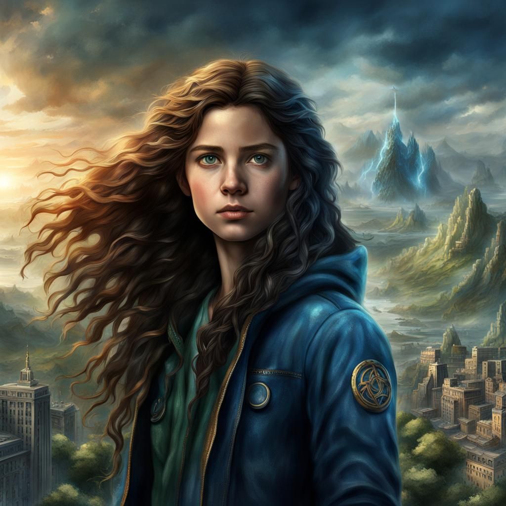 Female Percy Jackson: Epic Digital Matte Painting