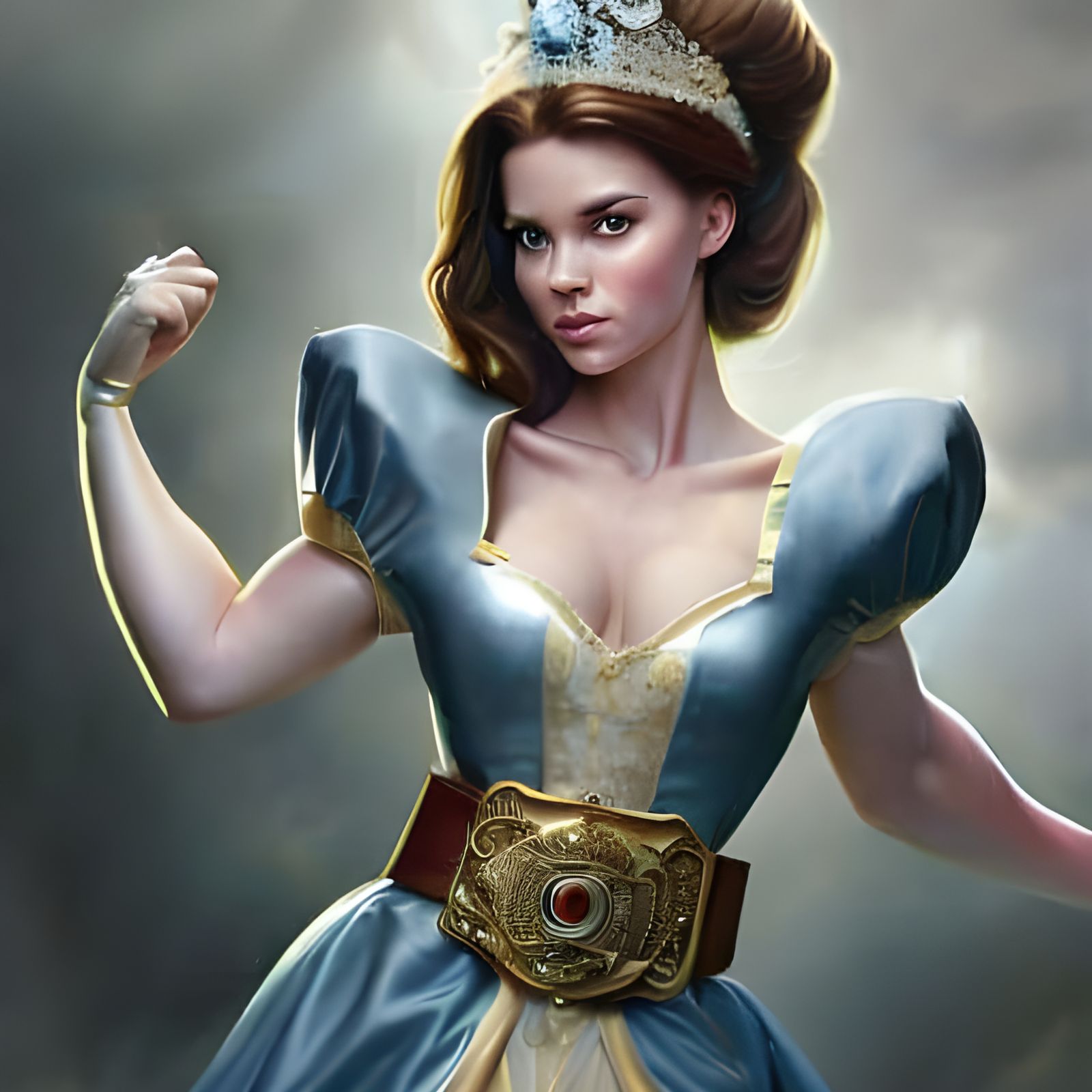 Hyperrealistic Princess Belle, the Undisputed Champion