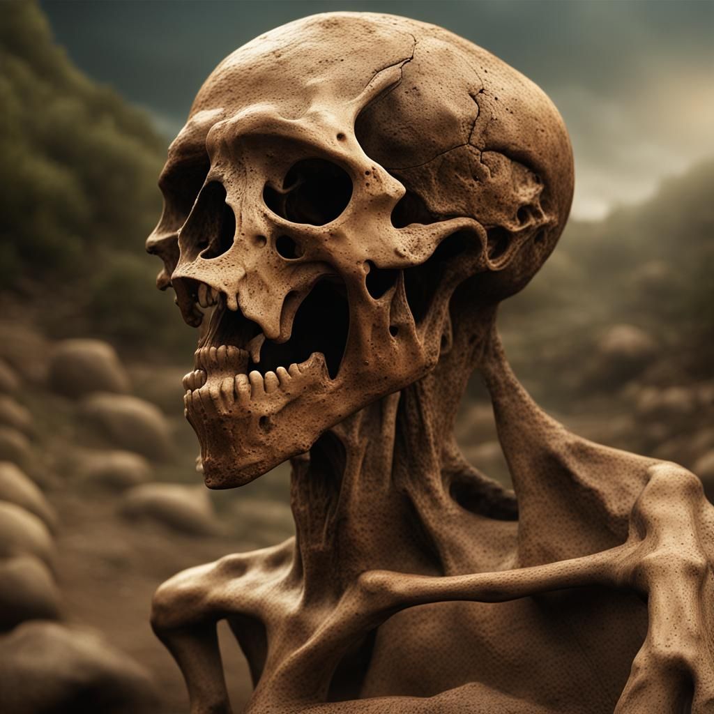 Homo Sapiens Fossil: Detailed Matte Painting