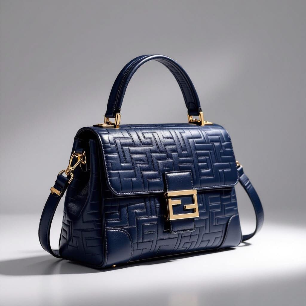 Luxurious Fendi Bag: Embossed Leather Product Photo