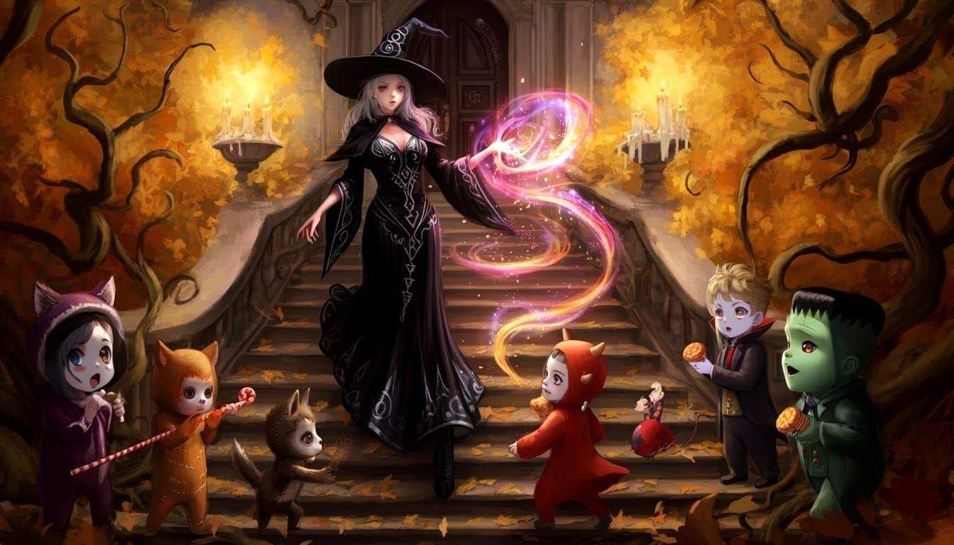 Anime Witch Battle at Haunted House