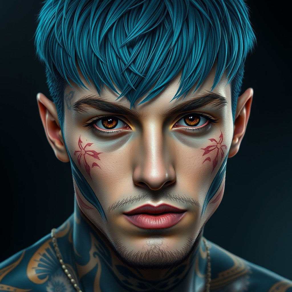 Mystical Tattooed Nonbinary Person Concept Art