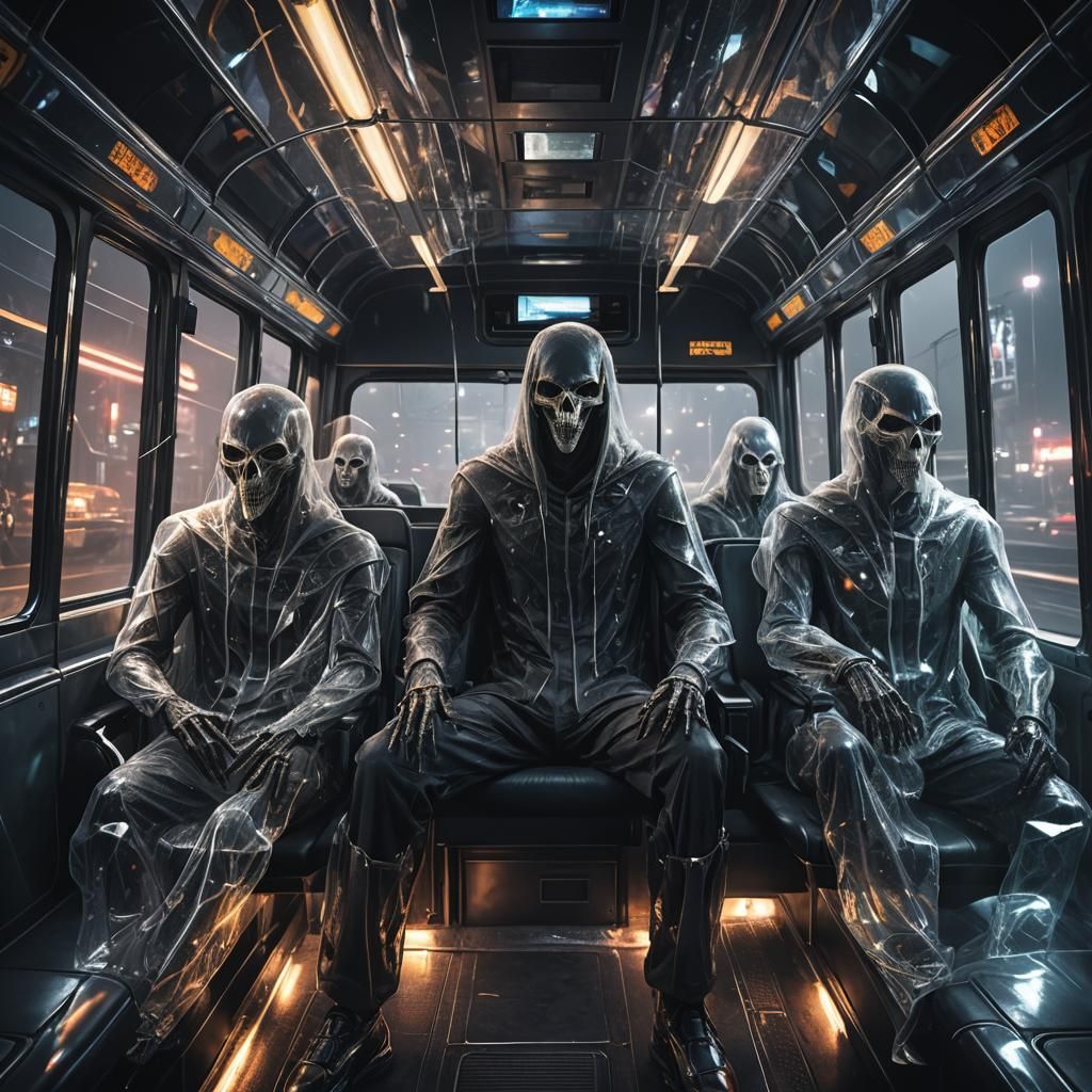 Night Bus of Wraiths: Detailed Matte Painting