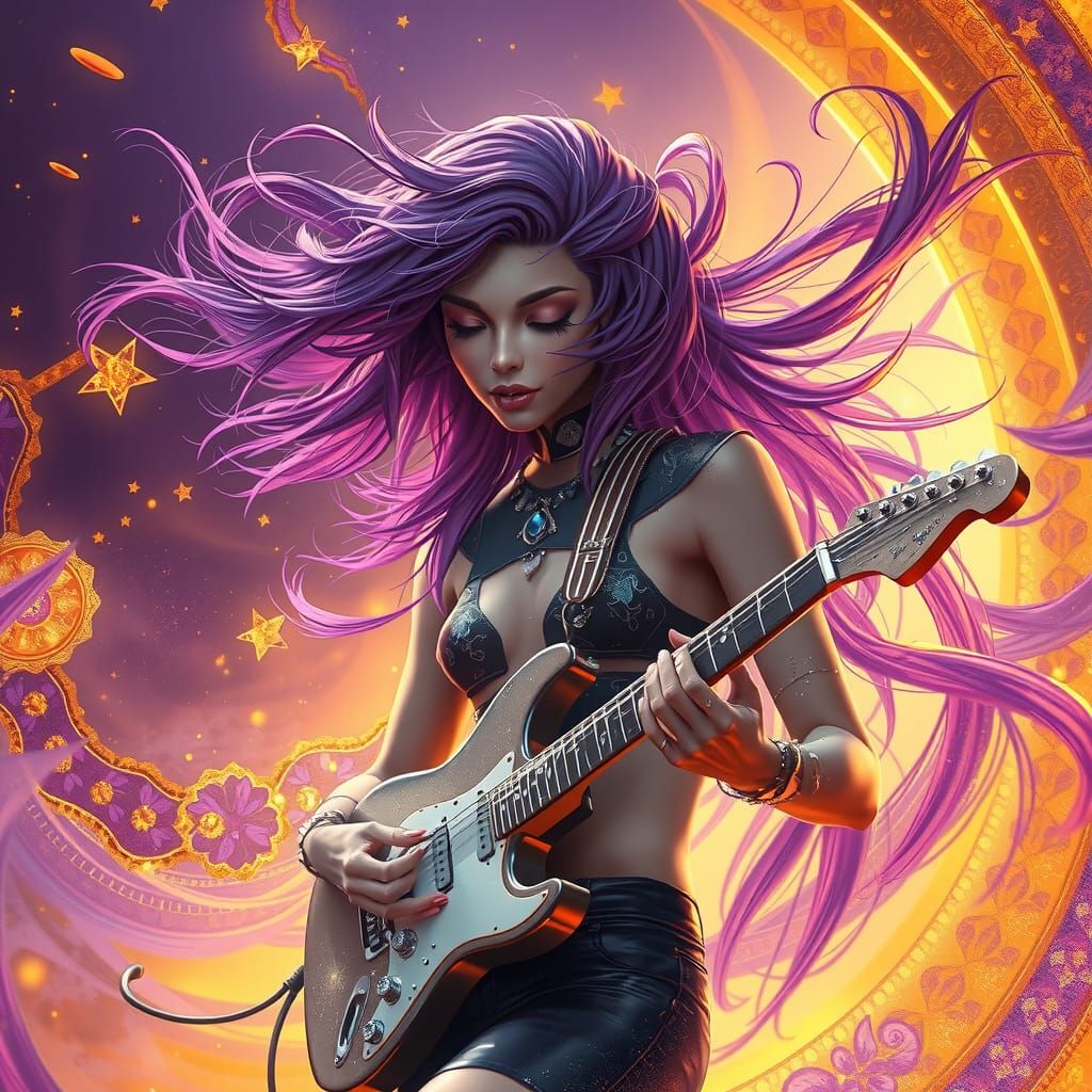 Ethereal Rockstar Performs Mesmerizing Melody on Crystal Gui...