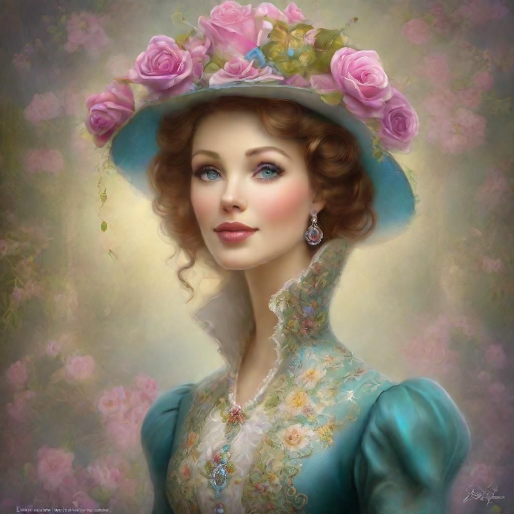 Biometric Woman in Luminist Dreamscape Style