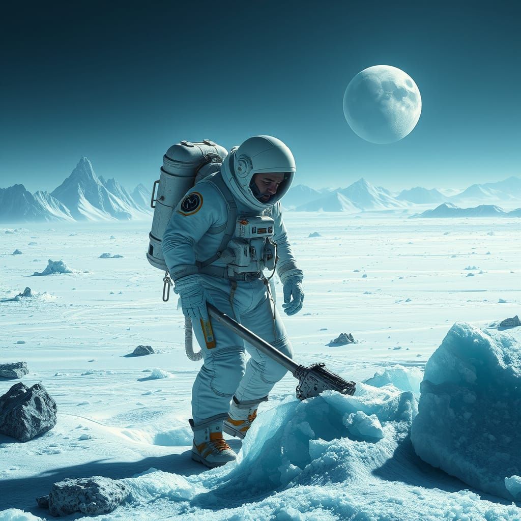 Future Miner Harvests Ice on Pluto's Cryogenic Surface