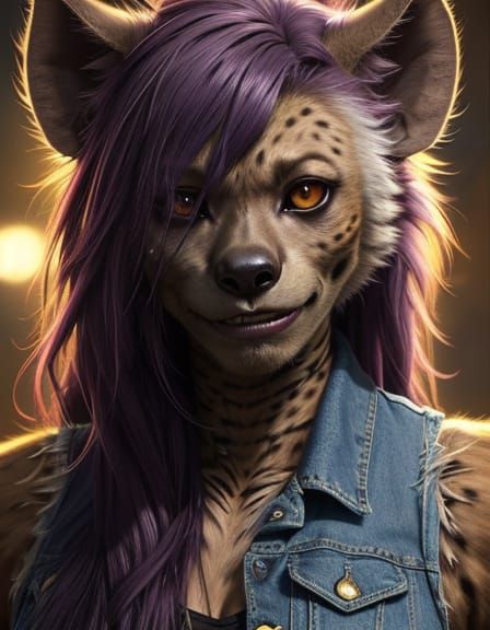 Sultry Furry She-Hyena Exudes Love