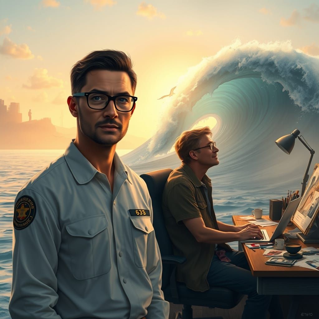 Contemplative Marine Operator's Journey Through Time