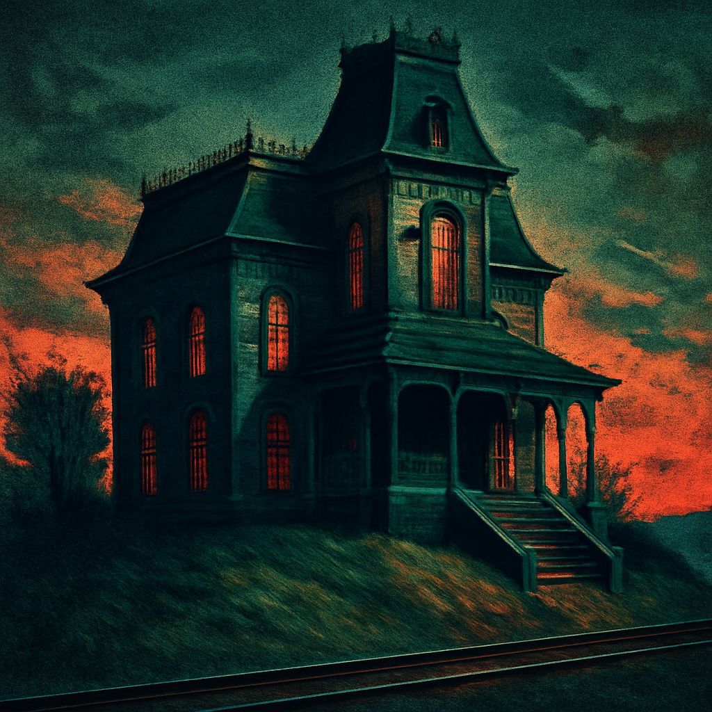 Eerie House Illustration in Golden Age Style