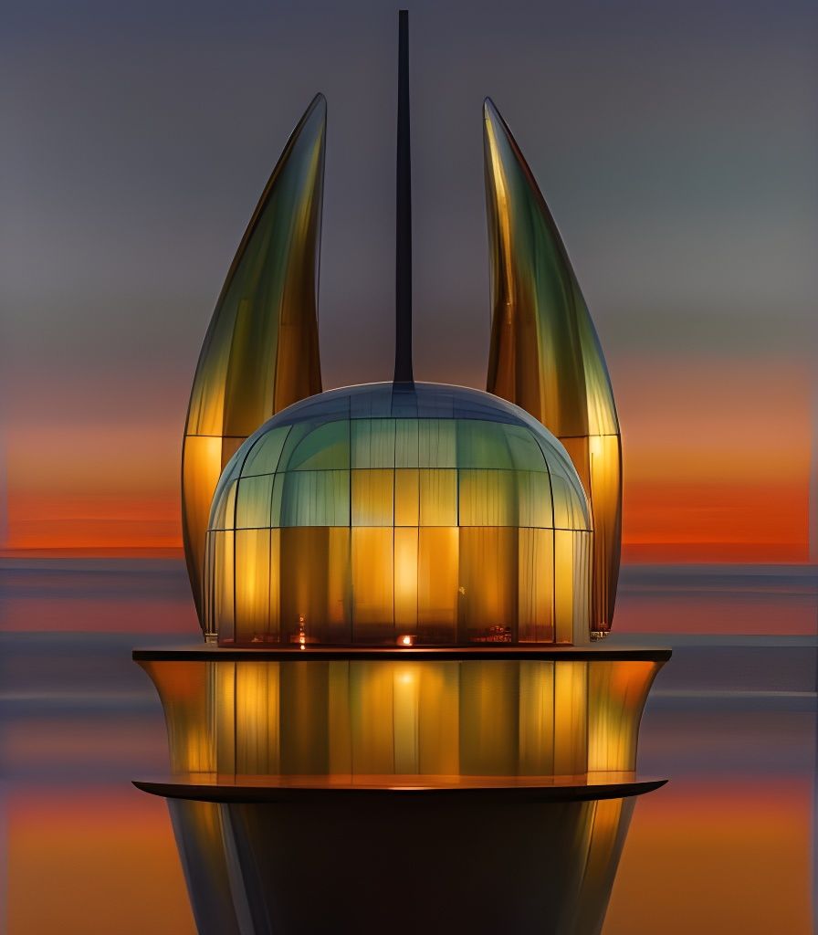 Thriving Submarine City in Steamnouveau Style