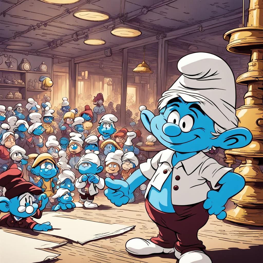 The Smurfs Meet Willy Wonka: Anime Style