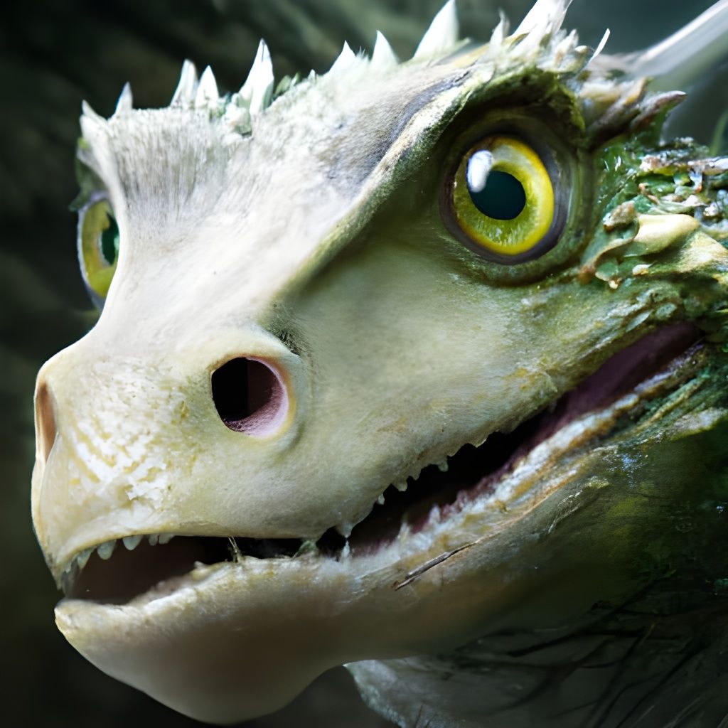 Majestic Dragon Portrait in Emerald and Gold