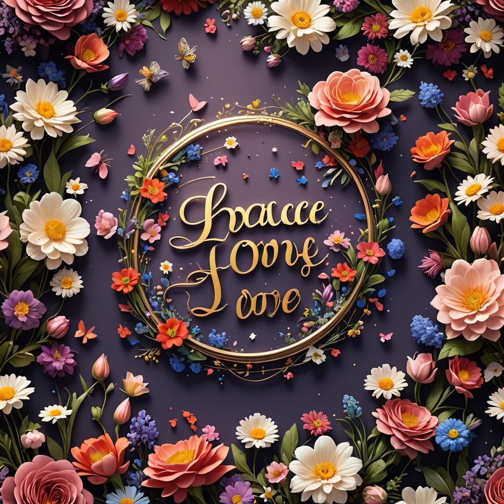 Elegant Greeting Card with Floral Design