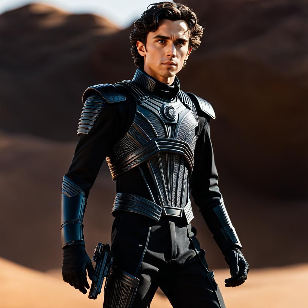 Detailed Action Figure of Fremen Warrior on Battlefield