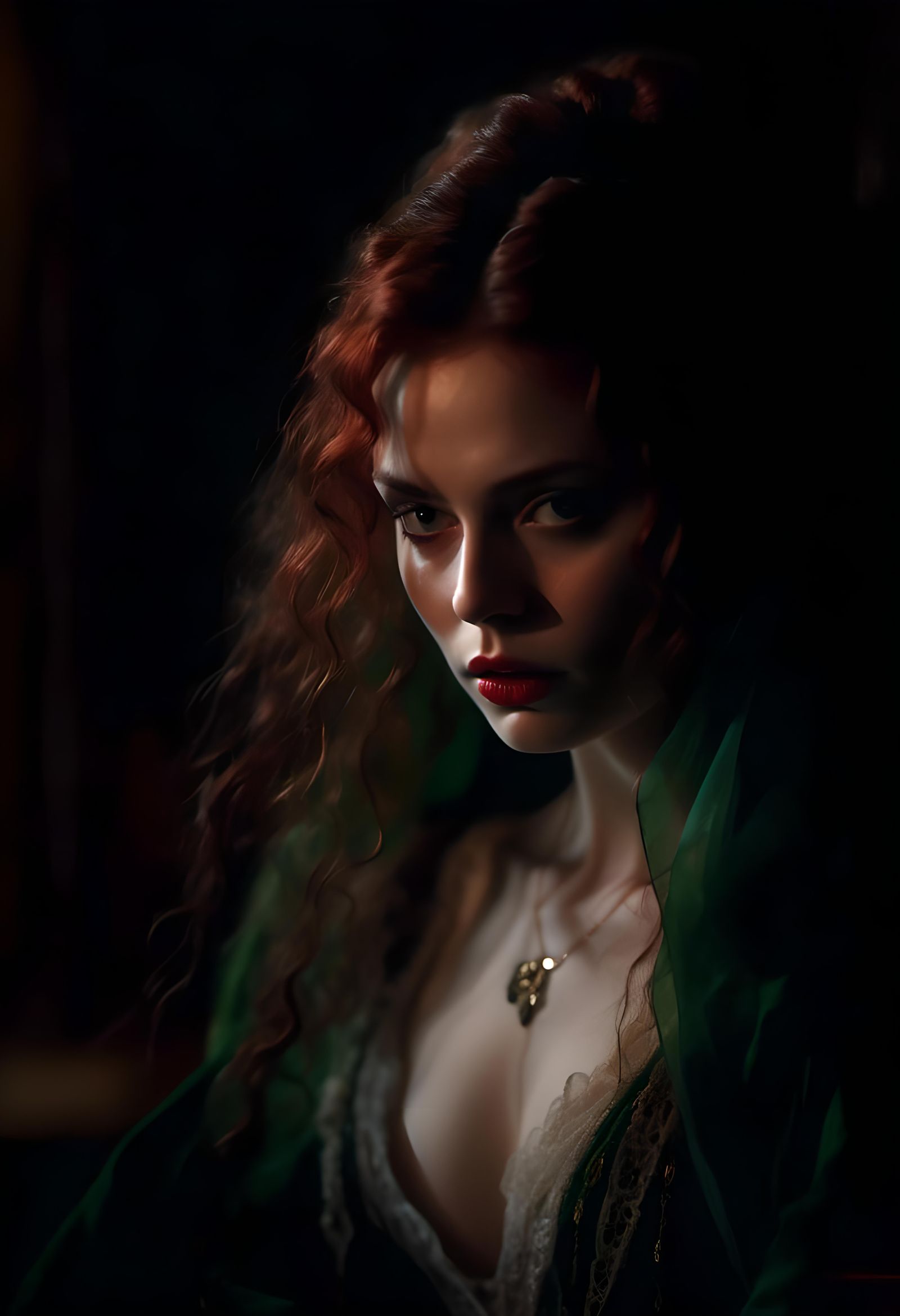 Bride of Dracula: Elena in Velvet Gown