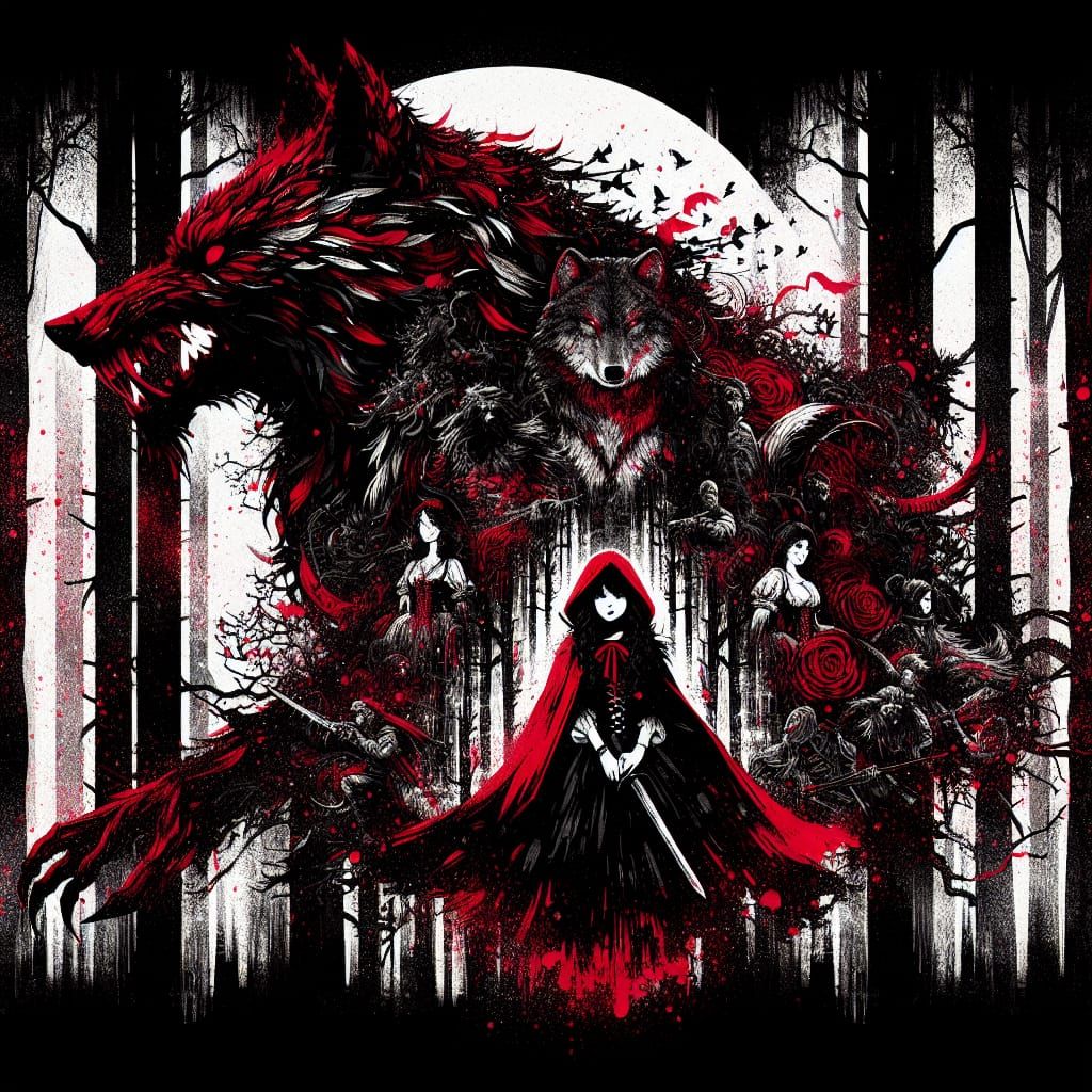 Little Red Riding Hood: Neo-Noir Warrior Princess Poster