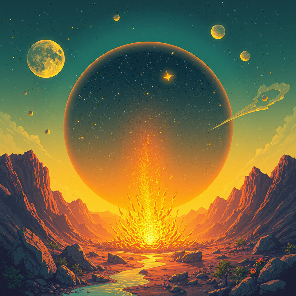 Abstract Boundless Eruption: An AI Exploration