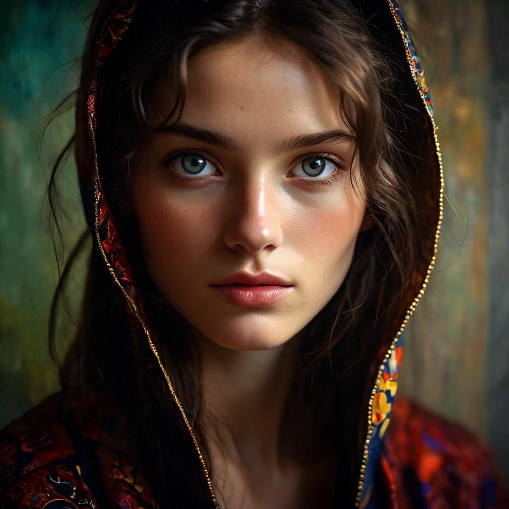 Surreal Portrait in Chiaroscuro Style