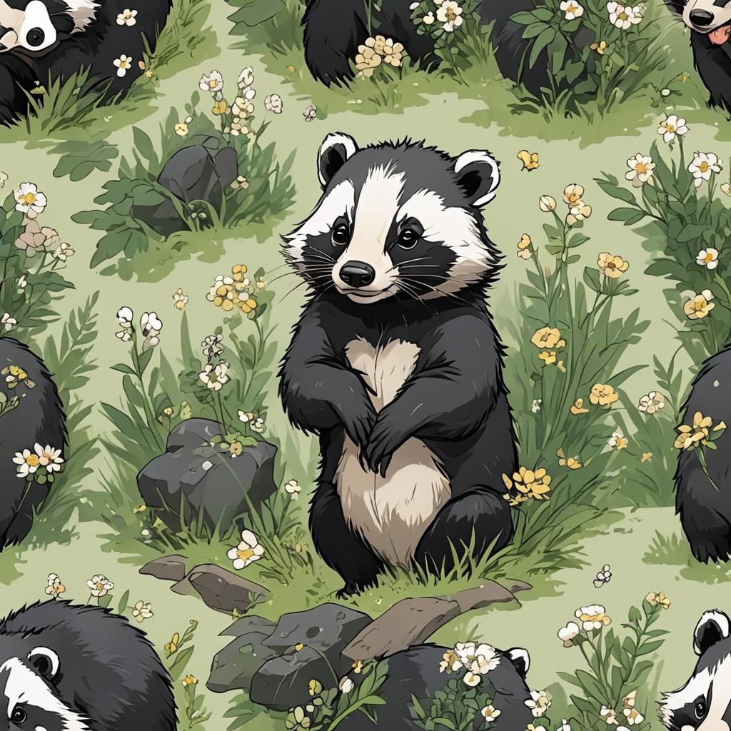 Anime Badger, cute