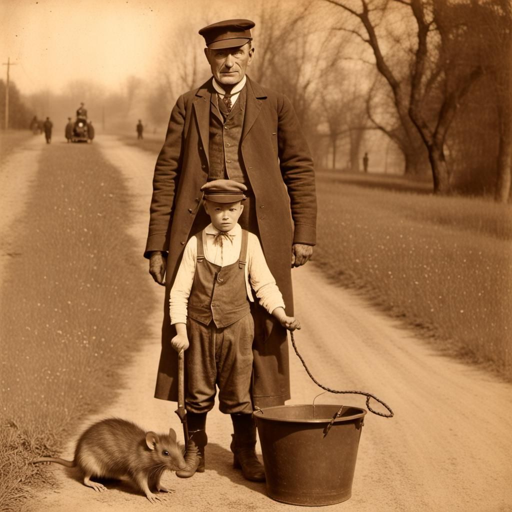 Rat Catcher in Sepia Tone, 1920s