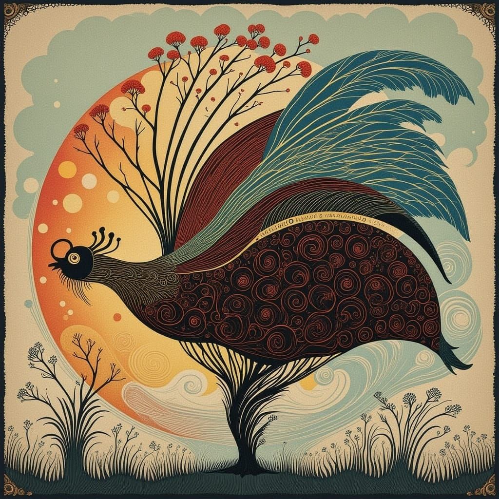 Abstract Landscape with Intricate Textures