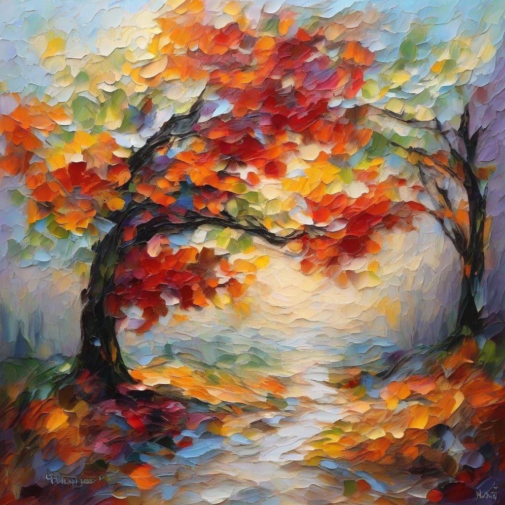 Dreamlike Abstract Art with Vibrant Swirling Colors