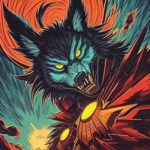 Anime Teenage Werewolf Transformation Under Moonlight