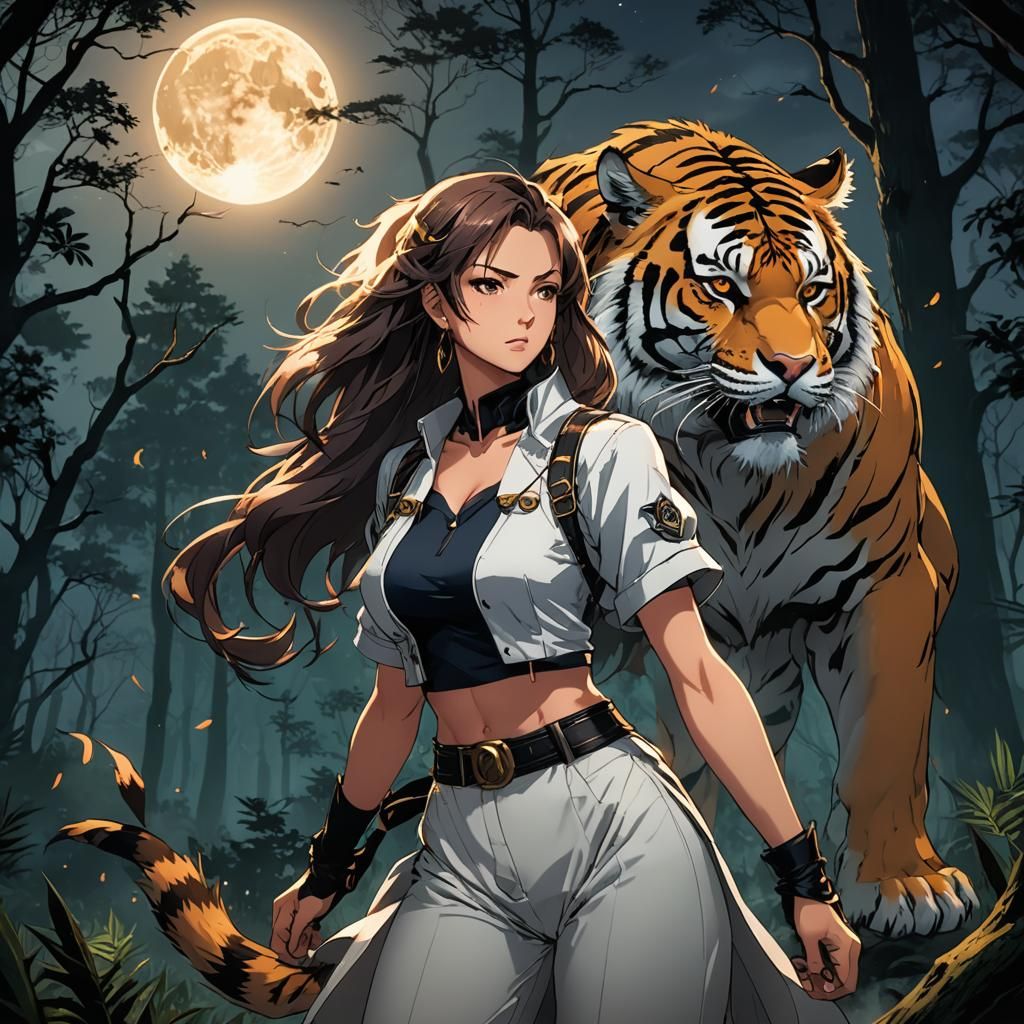 Woman and Tiger.