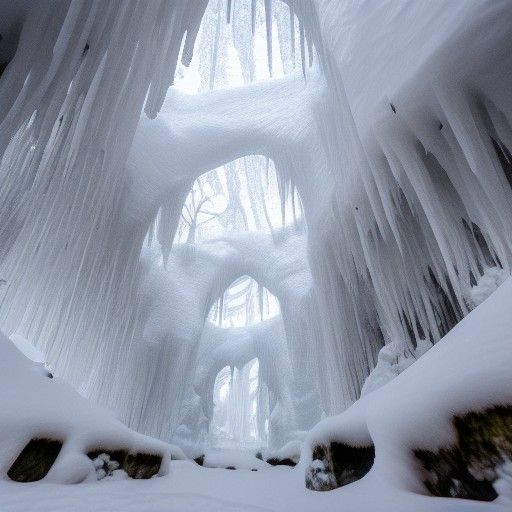 Clockwork Mechanism Encased in Ice and Snow