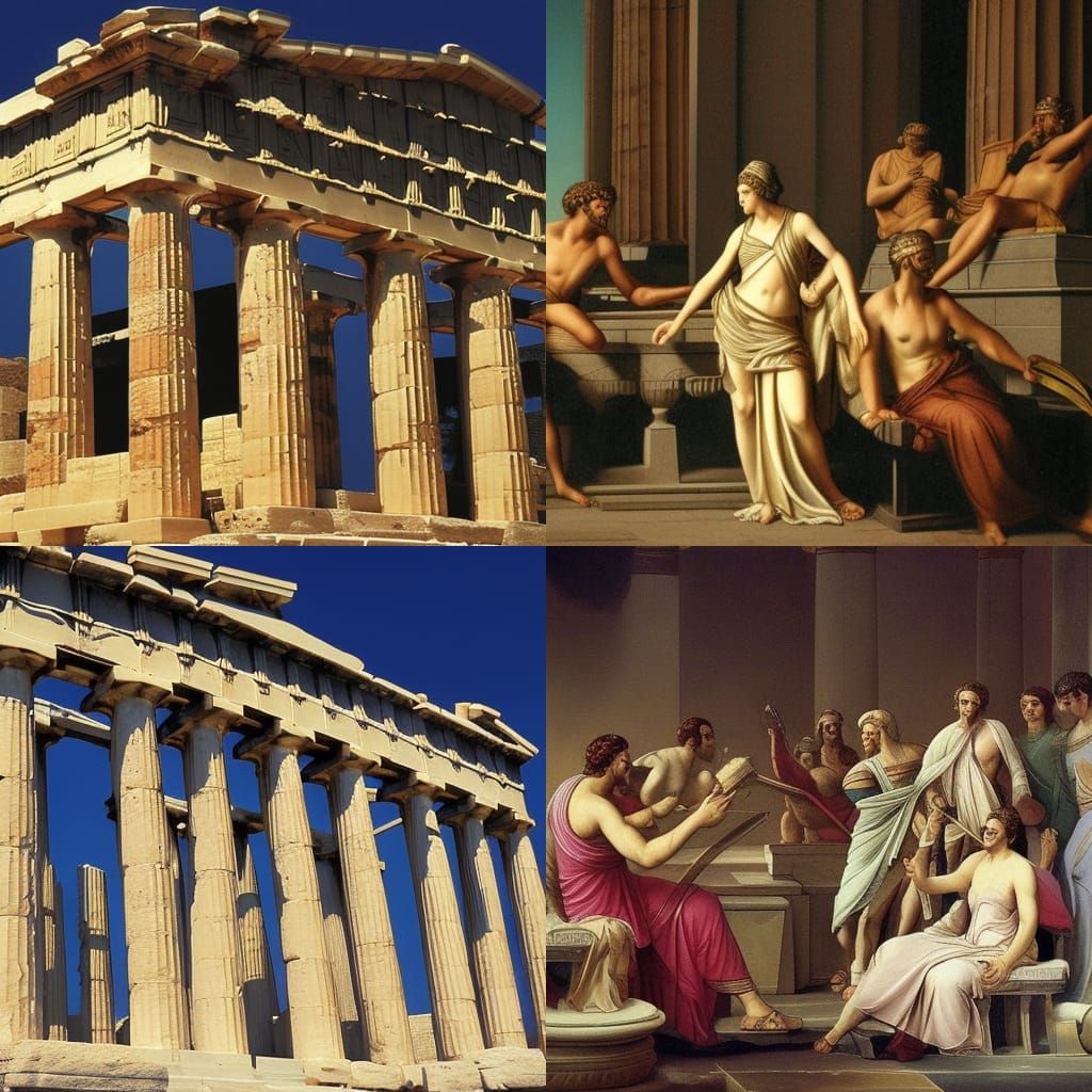Classical Scene from Ancient Greece