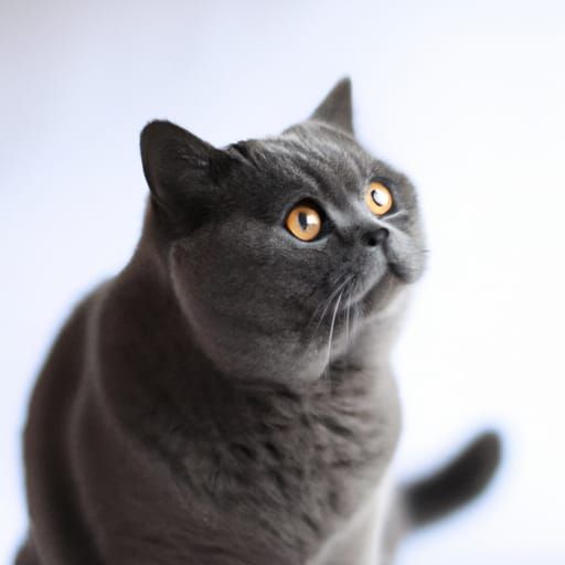 British Shorthair Cat Portrait in Natural Light