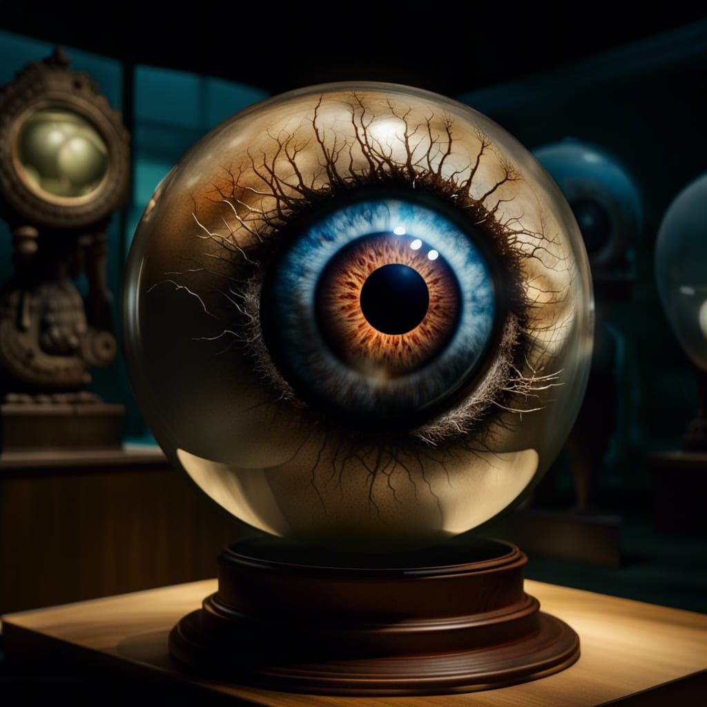 Oversized Eyeball in Wonky Weird Museum