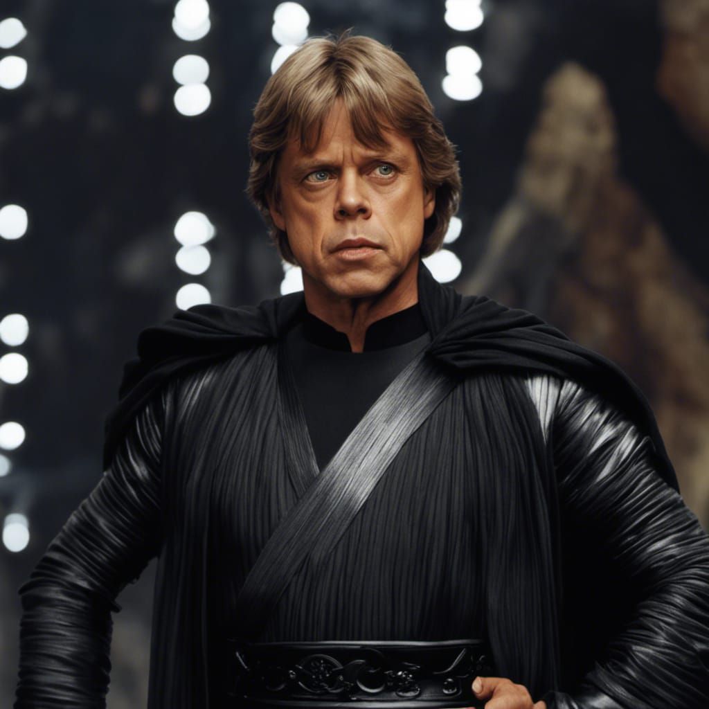 Hyperrealistic Luke Skywalker in Jedi Apparel
