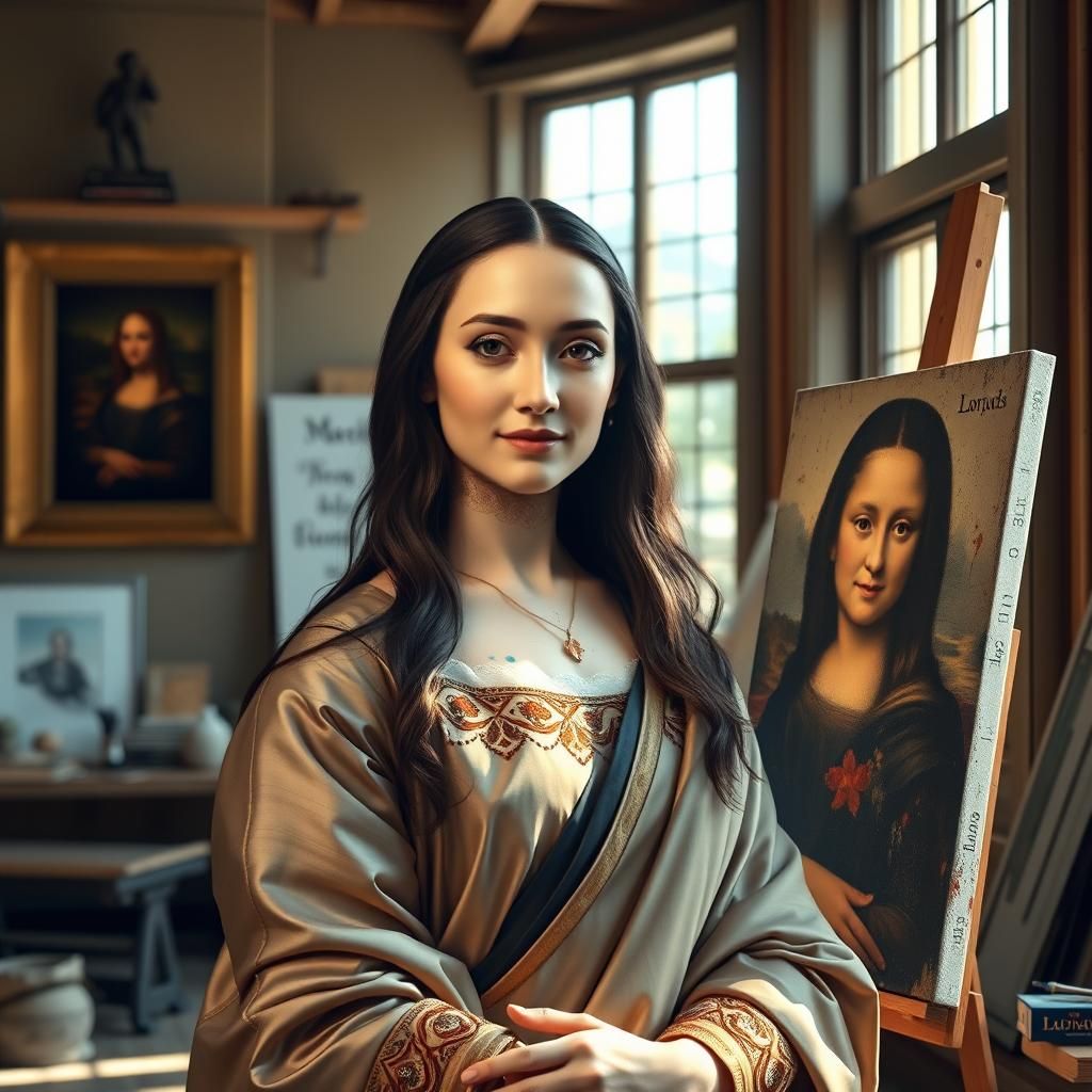 Mona Lisa Paints Leonardo da Vinci: 8K Masterpiece