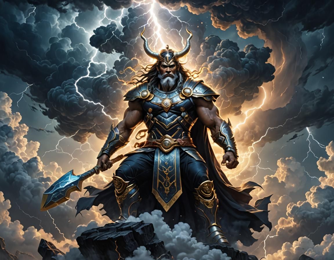 Lord Indra: Biopunk God of Thunder in Dark Fantasy