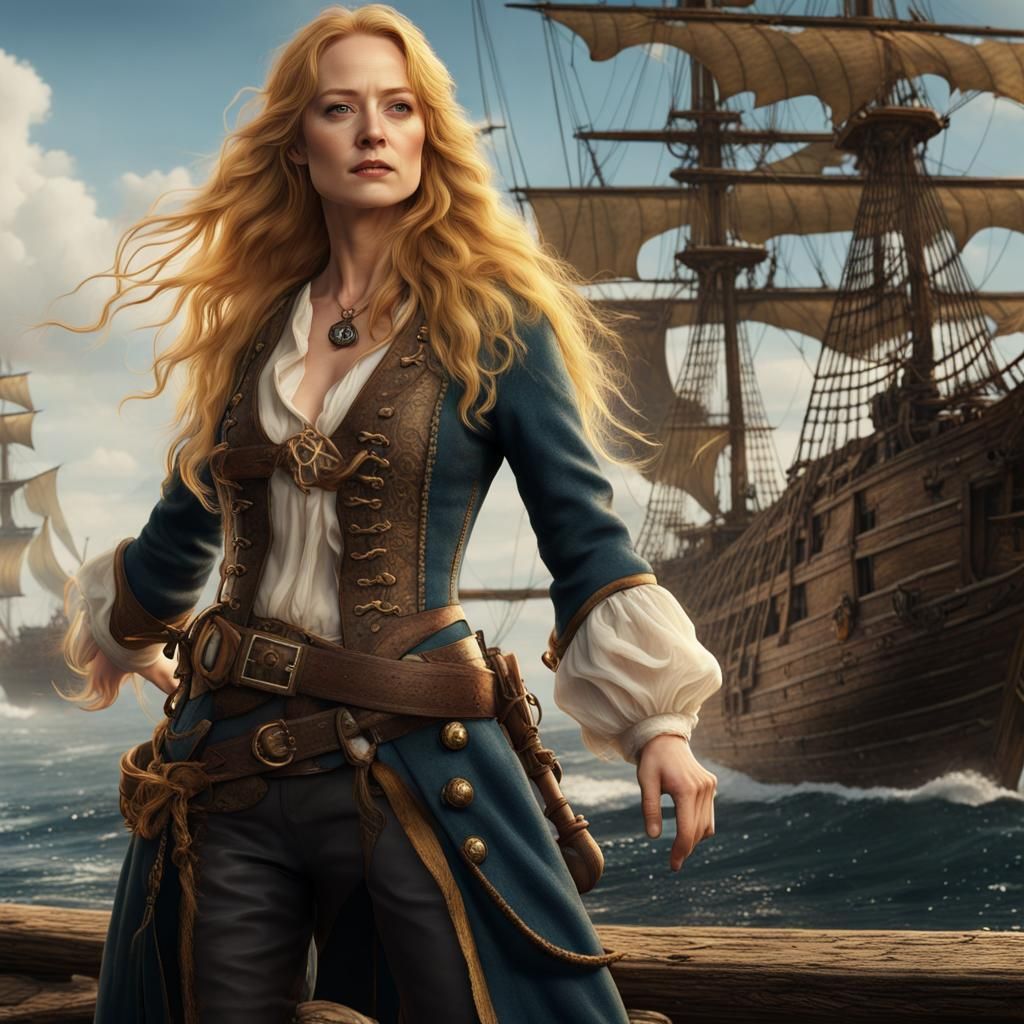 Pirate with Golden Hair: Fantasy Concept Art